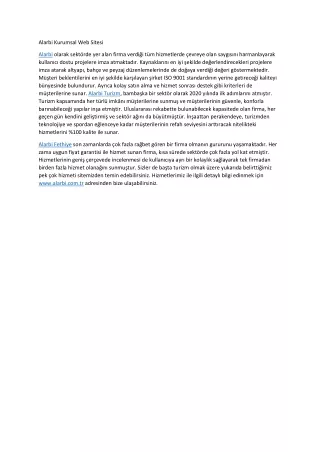 alarbi kurumsal web sitesi