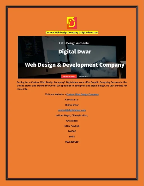 Custom Web Design Company
