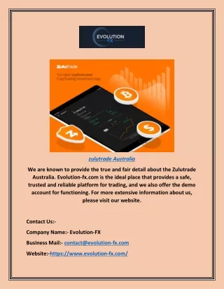 Zulutrade Australia | Evolution-fx.com