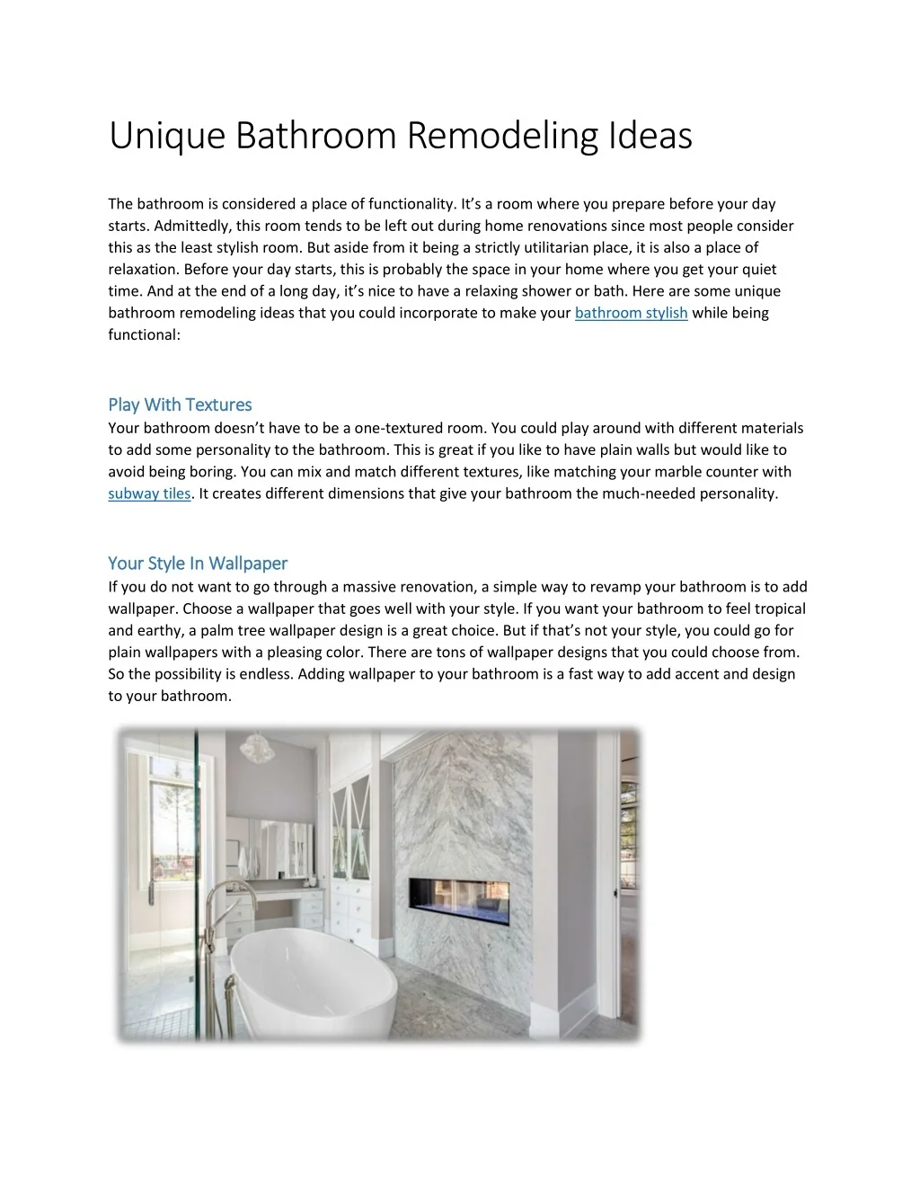 PPT - Unique Bathroom Remodeling Ideas PowerPoint Presentation, free ...