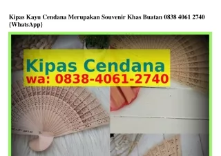 Kipas Kayu Cendana Merupakan Souvenir Khas Buatan