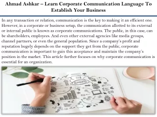 ahmad ashkar learn corporate communication