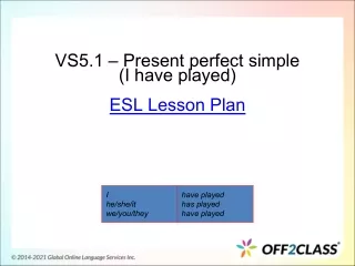 vs5 1 present perfect simple i have played