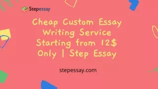 cheap custom essay writing service starting from
