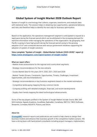 global system of insight market