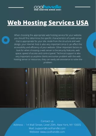 web hosting services usa