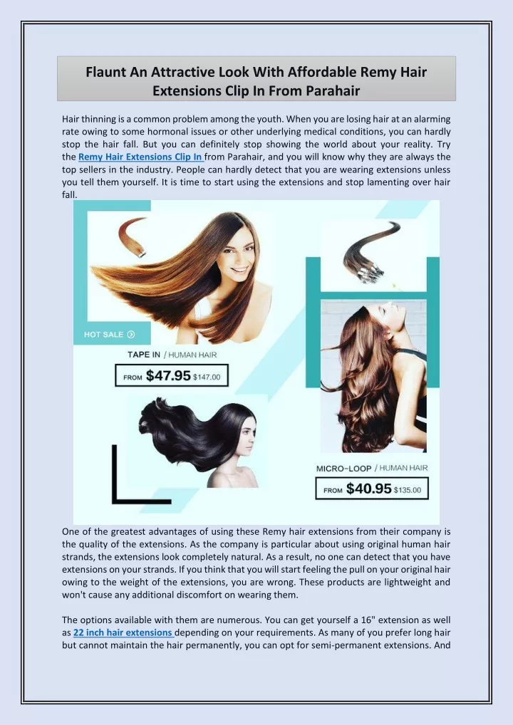 flaunt an attractive look with affordable remy