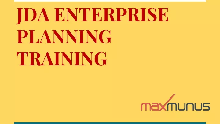 jda enterprise planning training