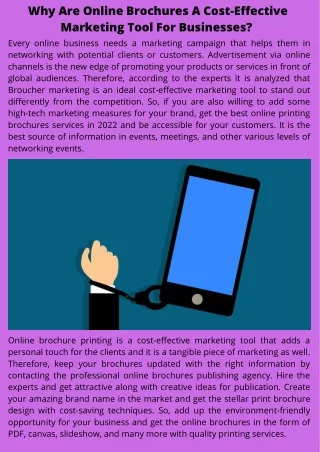 Why Are Online Brochures A Cost-Effective Marketing Tool For Businesses