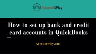 How to set up bank and credit card accounts in QuickBooks