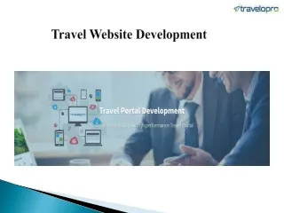travel website development