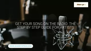 Get Your Song On The Radio