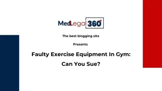Faulty exercise equipment in Gym: Can you sue?