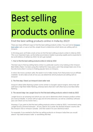 best best selling selling products products onlin