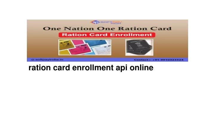 ration card enrollment api online