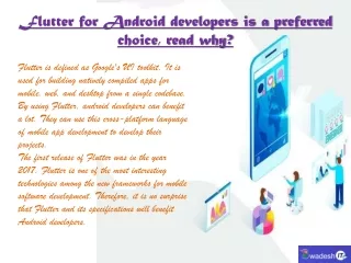 flutter for android developers is a preferred
