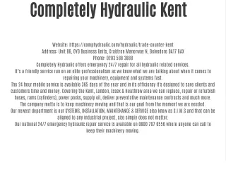 completely hydraulic kent