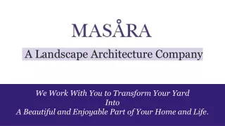 a landscape architecture company