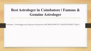 Best Astrologer in Coimbatore Famous & Genuine Astrologer