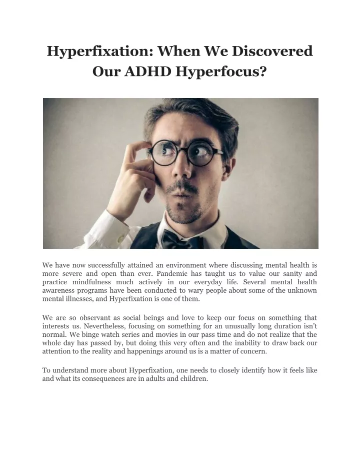hyperfixation when we discovered our adhd