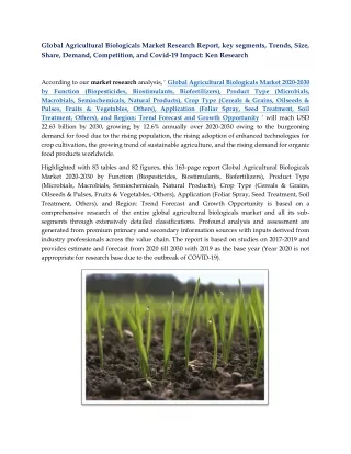 global agricultural biologicals market research