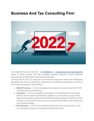 Business And Tax Consulting Firm