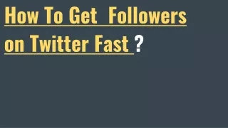 How To Get More Followers on Twitter ?
