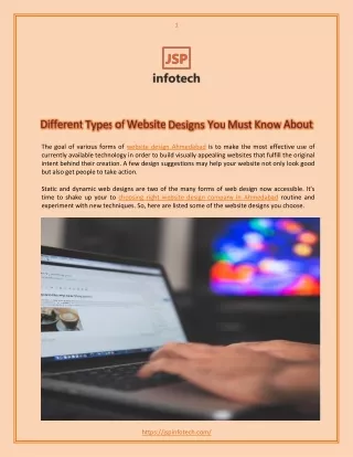 Different Types of Website Designs You Must Know About