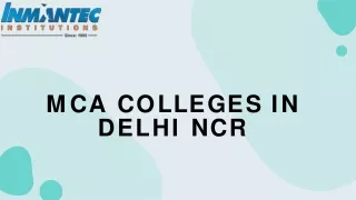 MCA College in Delhi NCR