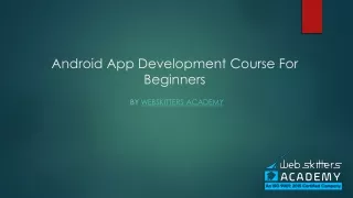 android app development course for beginners