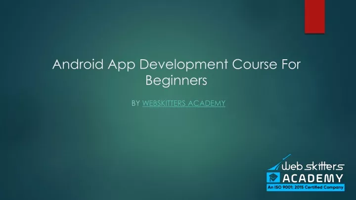 android app development course for beginners