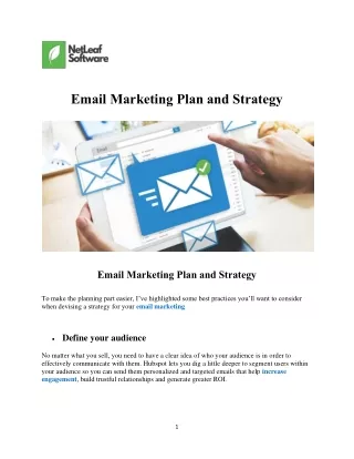 email marketing plan and strategy