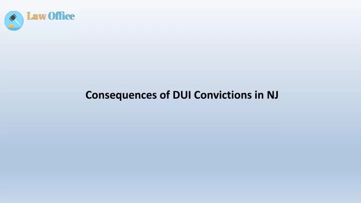 consequences of dui convictions in nj