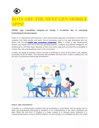 bots are the next gen mobile apps