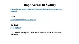 rope access in sydney
