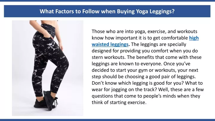 what factors to follow when buying yoga leggings