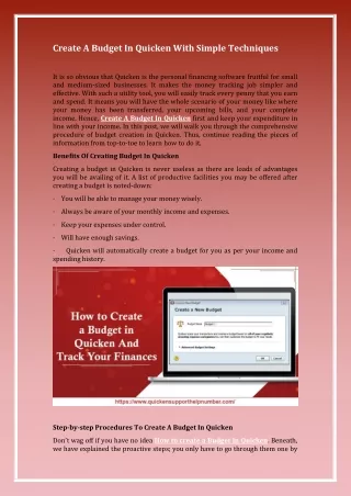 create a budget in quicken with simple techniques