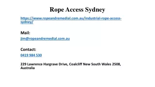 rope access sydney
