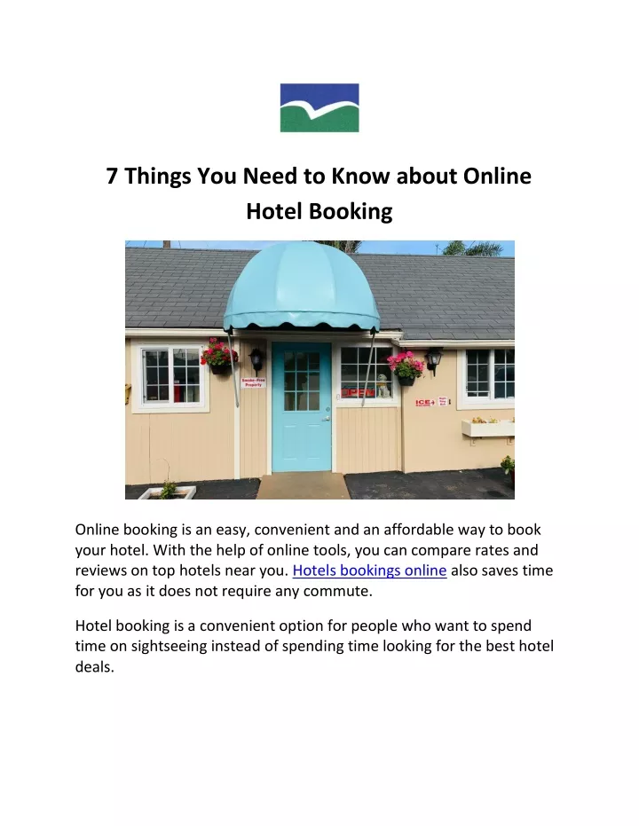 7 things you need to know about online hotel