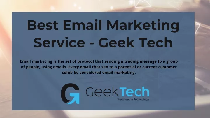 best email marketing service geek tech