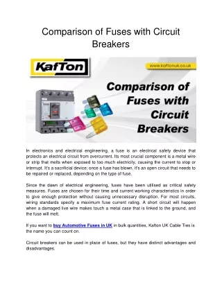 comparison of fuses with circuit breakers