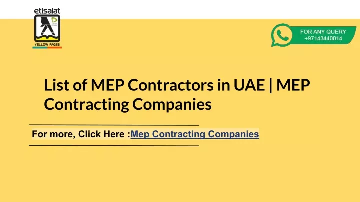 list of mep contractors in uae mep contracting