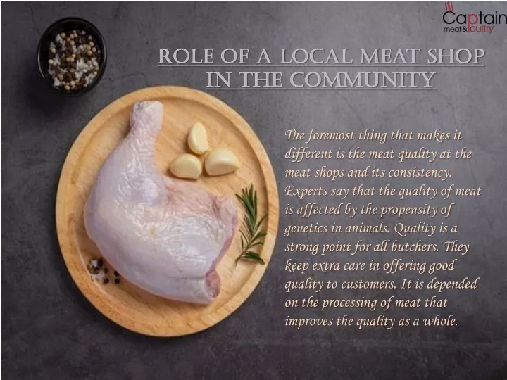 role of a local meat shop in the community
