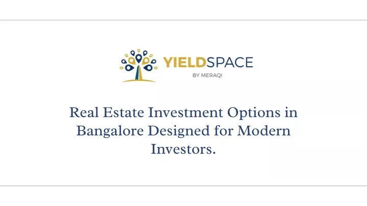 real estate investment options in bangalore