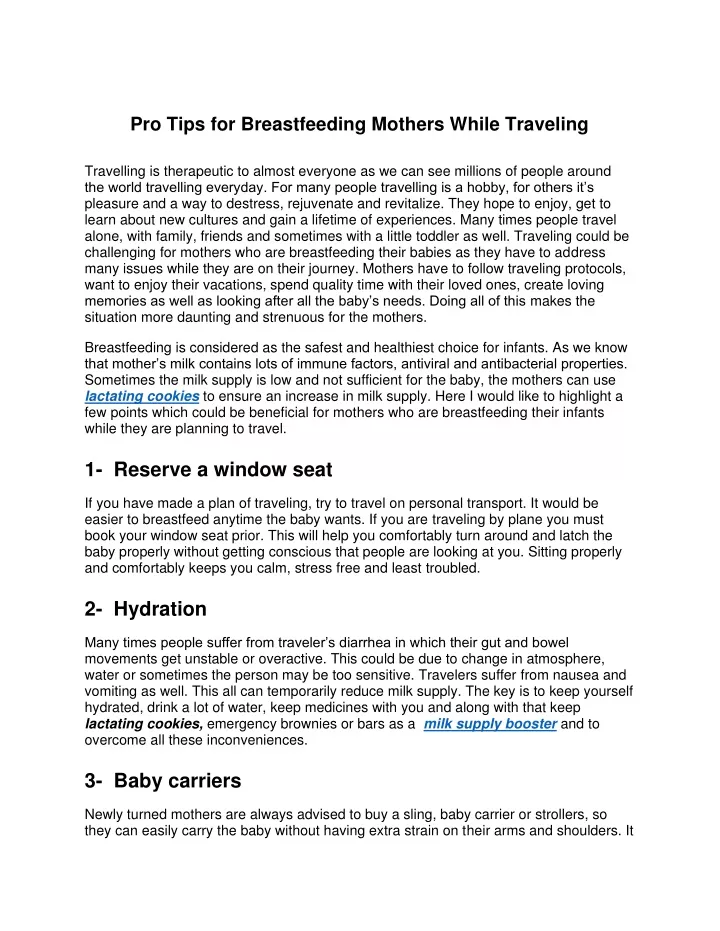 pro tips for breastfeeding mothers while traveling