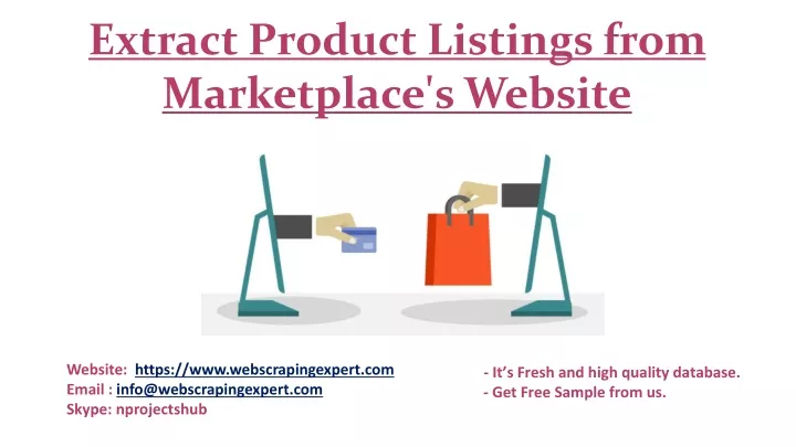 extract product listings from marketplace