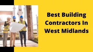 Best Building Contractors In West Midlands