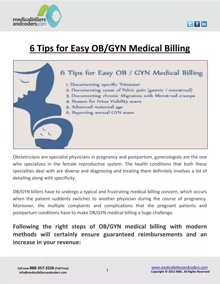 6 tips for easy ob gyn medical billing