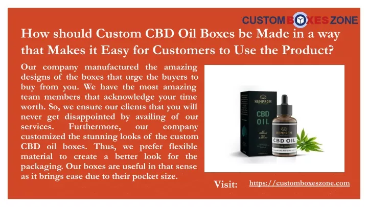 how should custom cbd oil boxes be made
