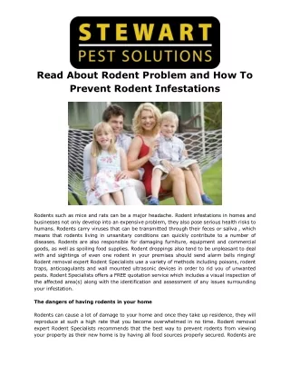 Read About Rodent Problem and How To Prevent Rodent Infestations